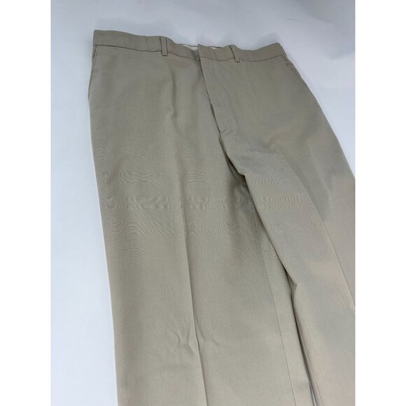 Haggar Mens Khaki Pants 36x30 Combed Cotton & Fortrel Polyester - Picture 5 of 16